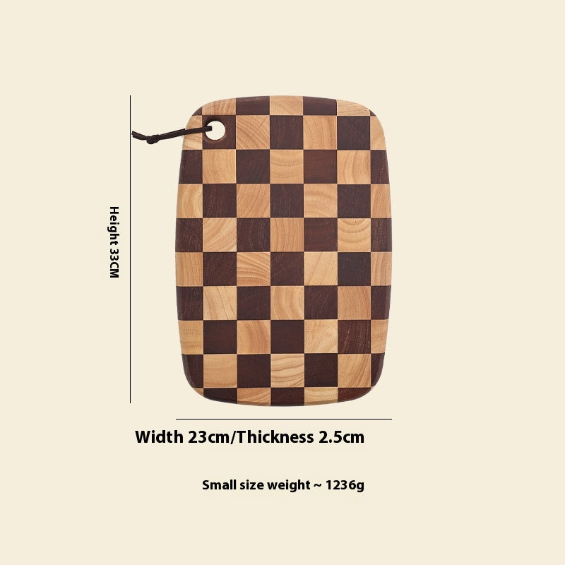 Elevate Your Culinary Experience with Our Acacia Wood Chessboard Grid Cutting Board